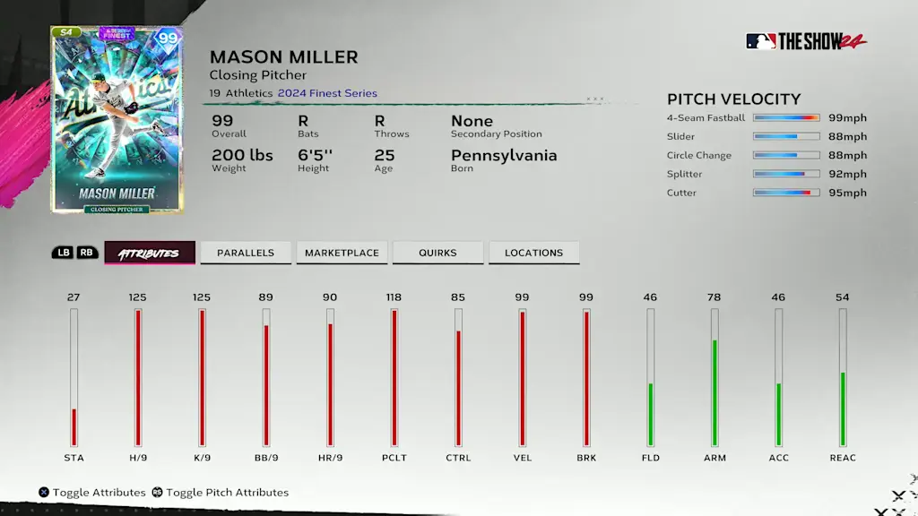 2024 Finest Mason Miller - Team Affinity S4