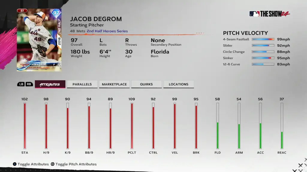 2nd Half Heroes Jacob Degrom - Ranked 2 World Series Reward