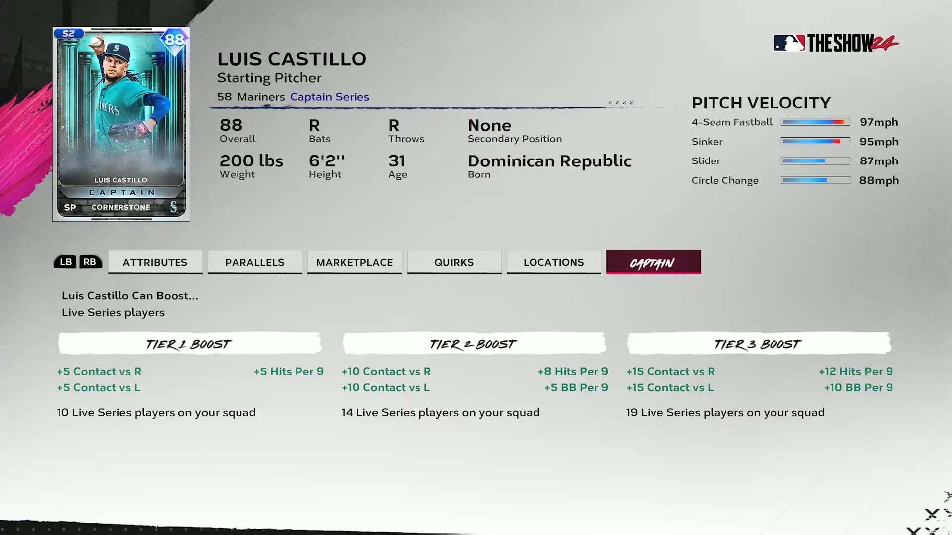 Captain Luis Castillo - Captain Boosts