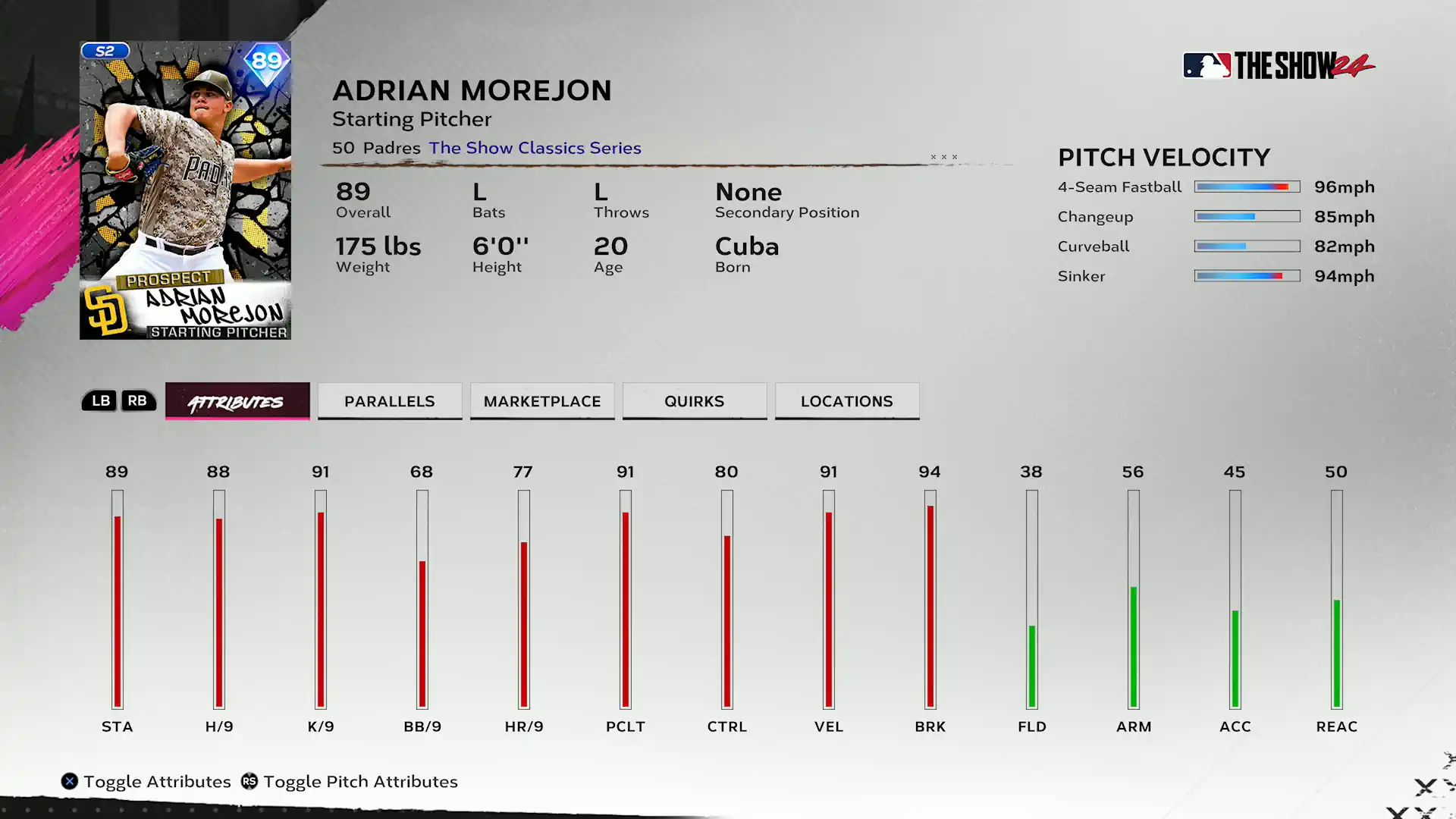 The Show Classics Adrian Morejon - Team Affinity Season 2 Chapter 1