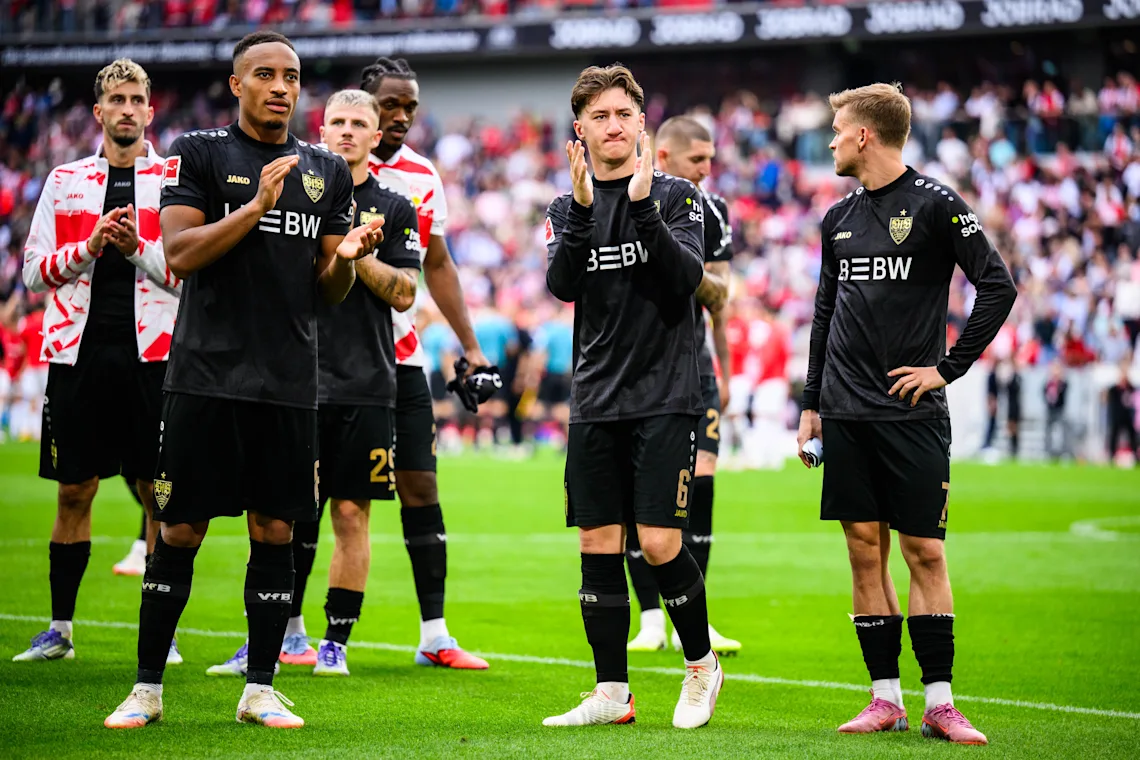 VfB Stuttgart players after their 3-1 loss to Freiburg in September