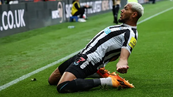 Joelinton scored in the 6-1 victory over Tottenham
