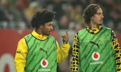 Karim Adeyemi and Fabio Silva during Dortmund's recent 1-0 win over Augsburg