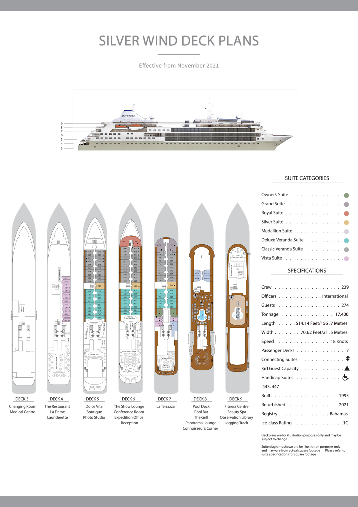 Silver Wind Deck Plan