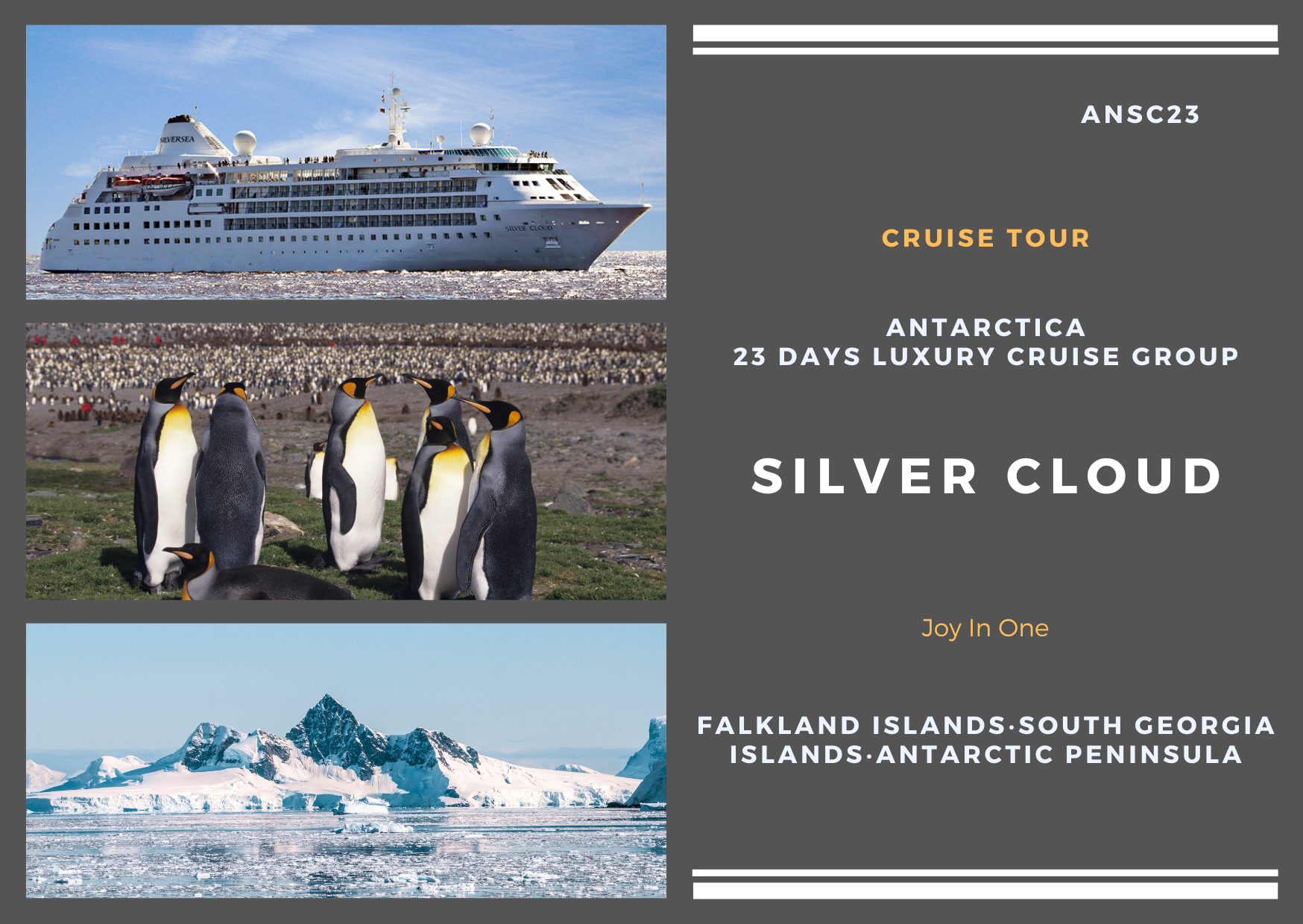 2025 Ultimate Luxury Antarctic Exploration 23-Day Luxury Cruise Group ANSC23