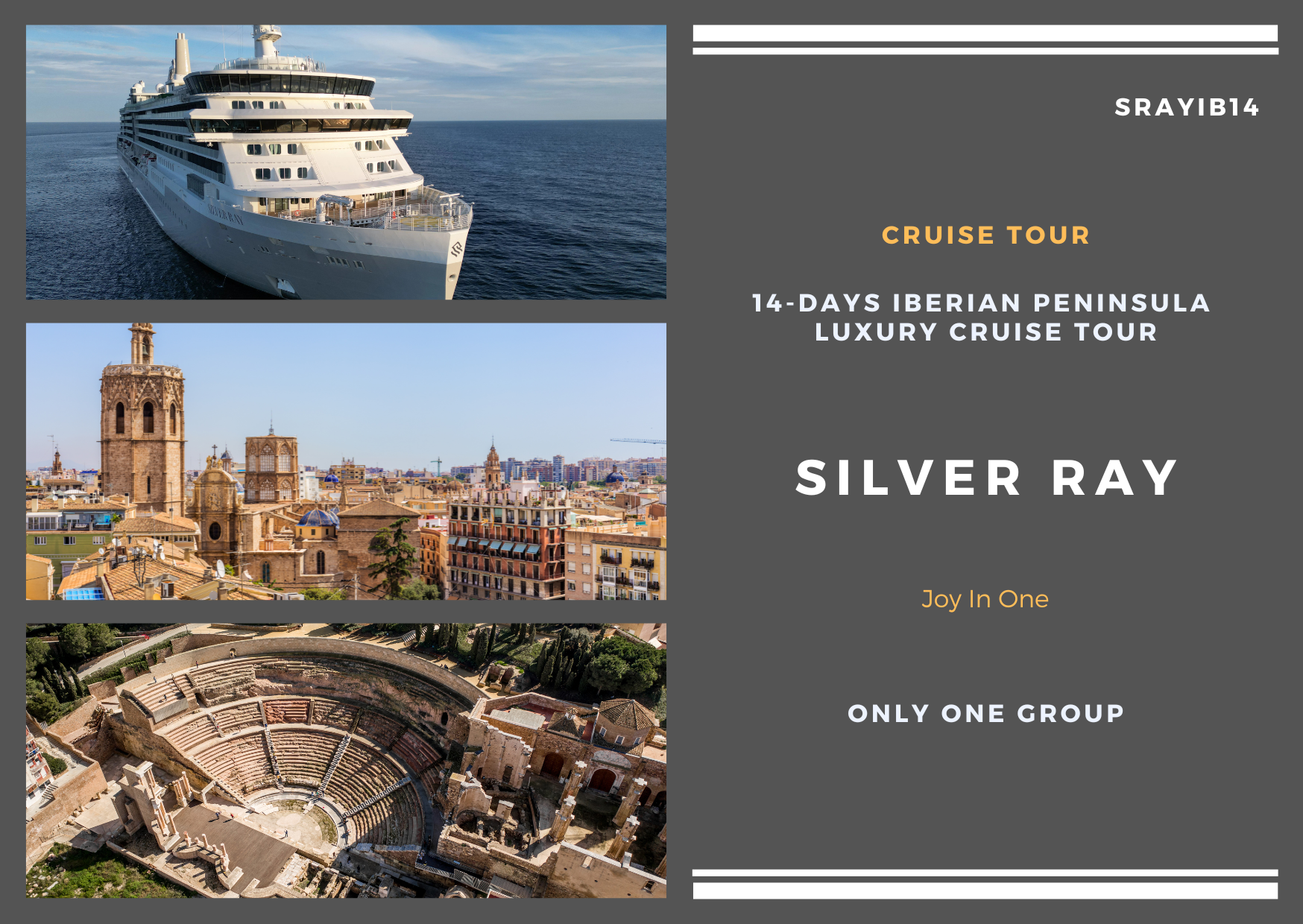 14-days Iberian Peninsula Silver Ray Luxury Cruise Tour (SRAYIB14)