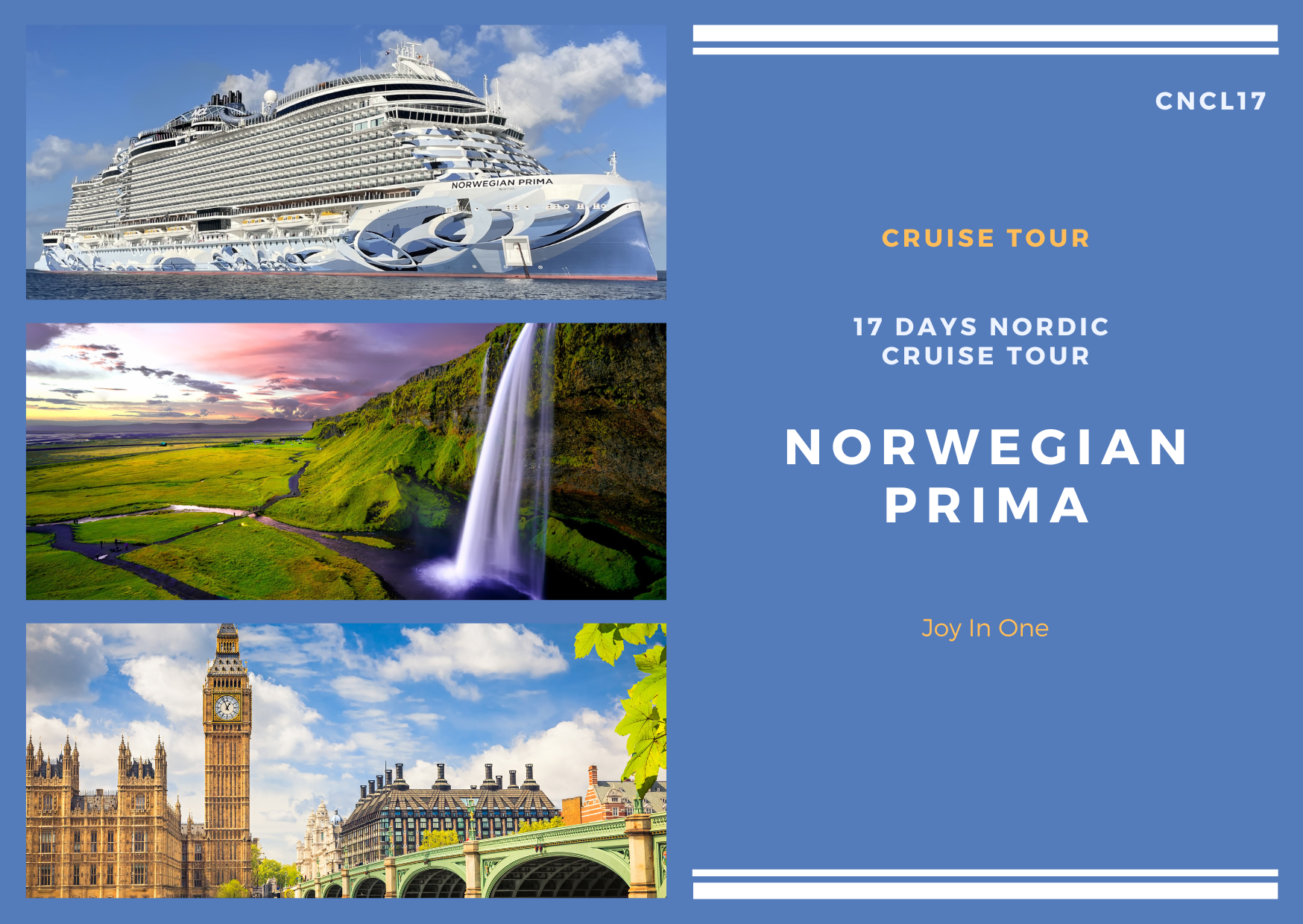 Norwegian Prima 17 Days Nordic  cruise tour