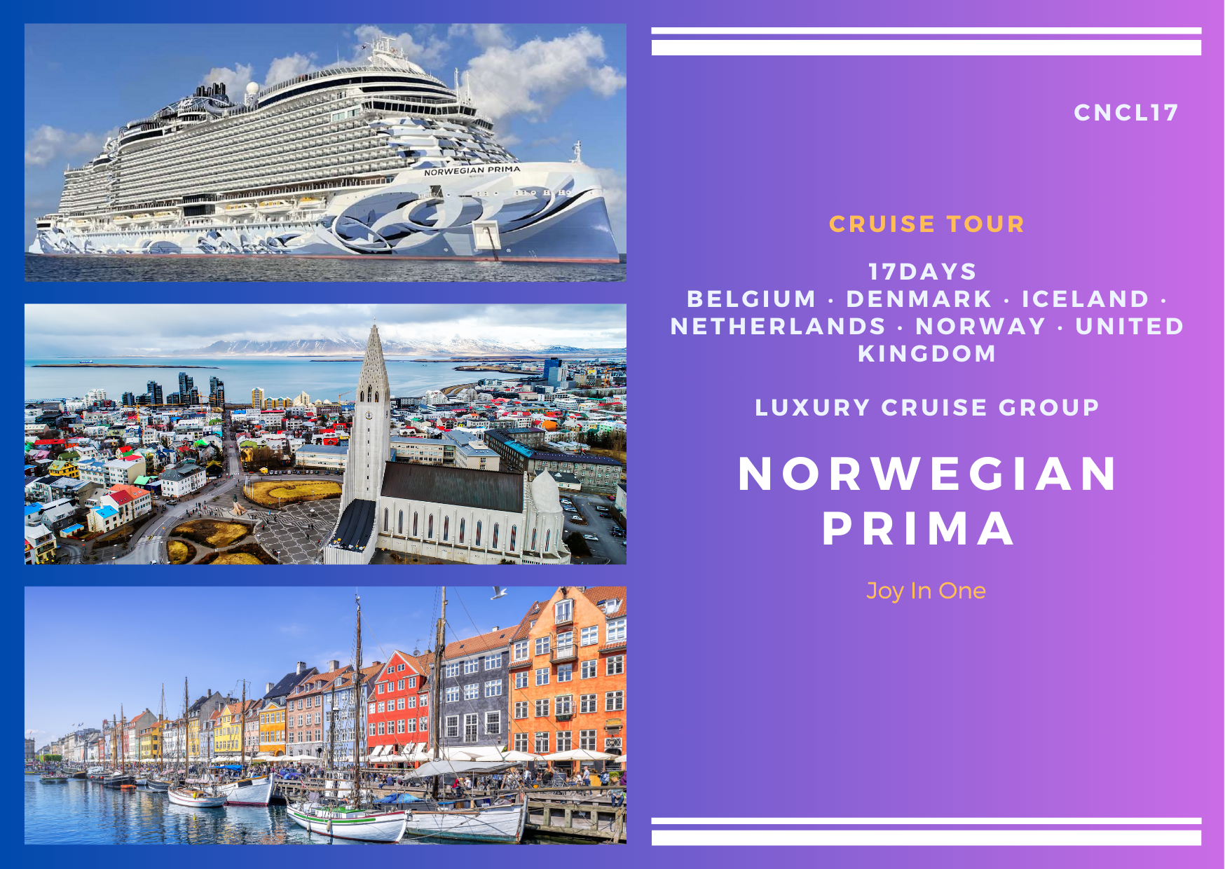 17 DAYS Norwegian Prima  Nordic Cruise Group (CNCL17)