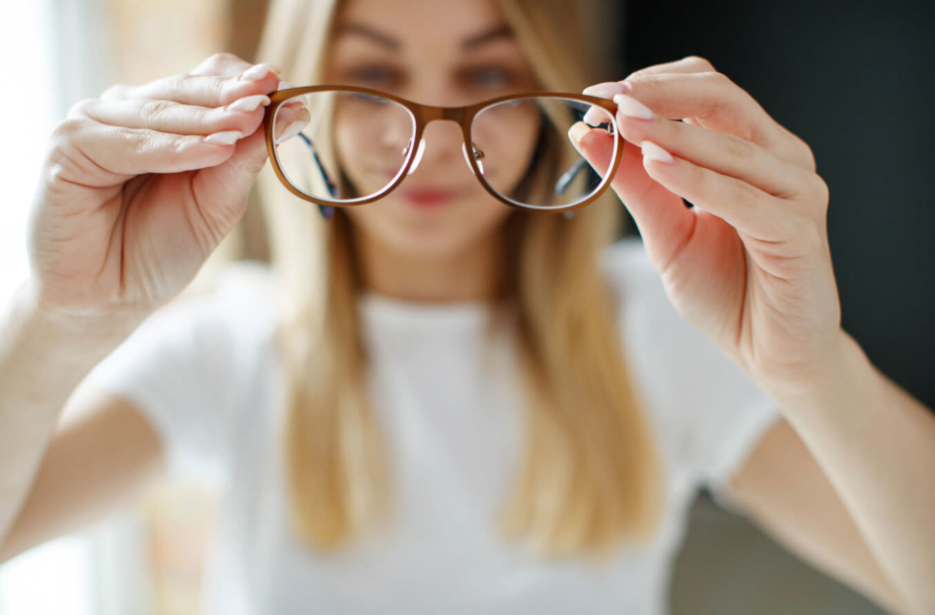 Girl wearing glasses