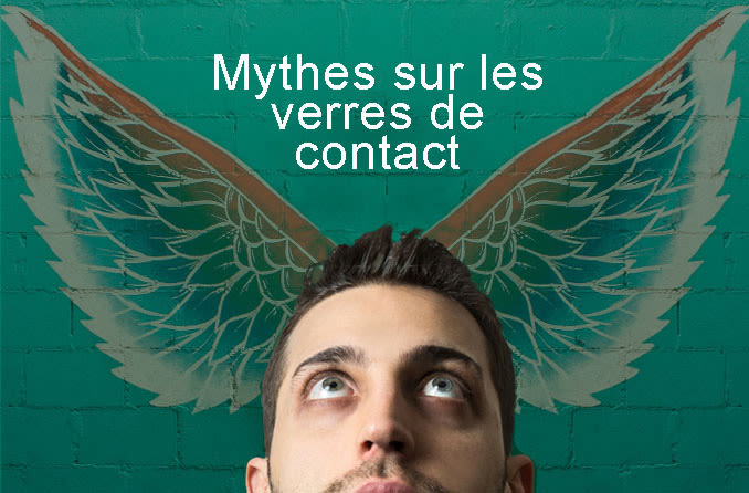 Homme avec des ailes regarde les mots