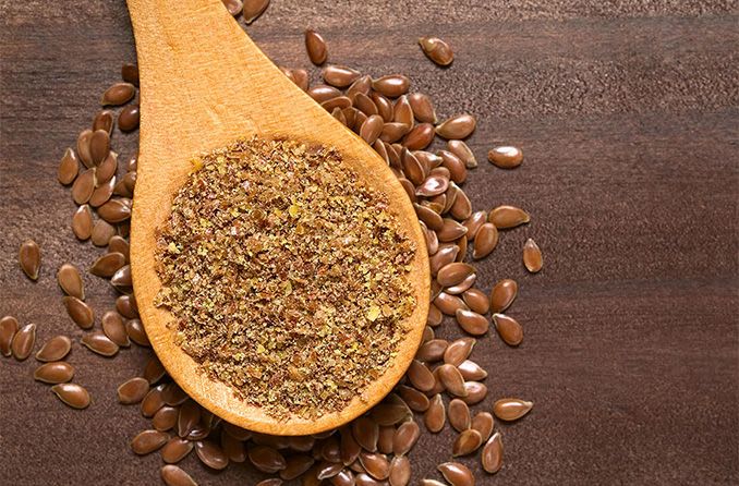 spoonful of ground flaxseed for good eye health