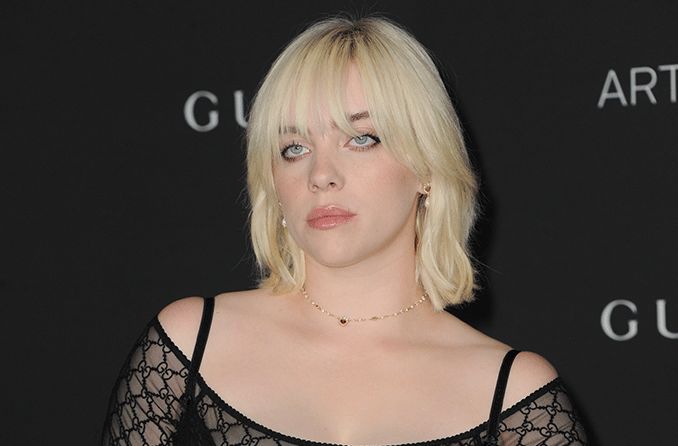 Billie Eilish with Sanpaku eyes