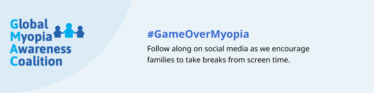Global Myopia Awareness Coalition logo #GameOverMyopia