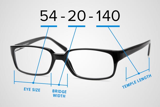Glasses Measurements, Frames Size Guide