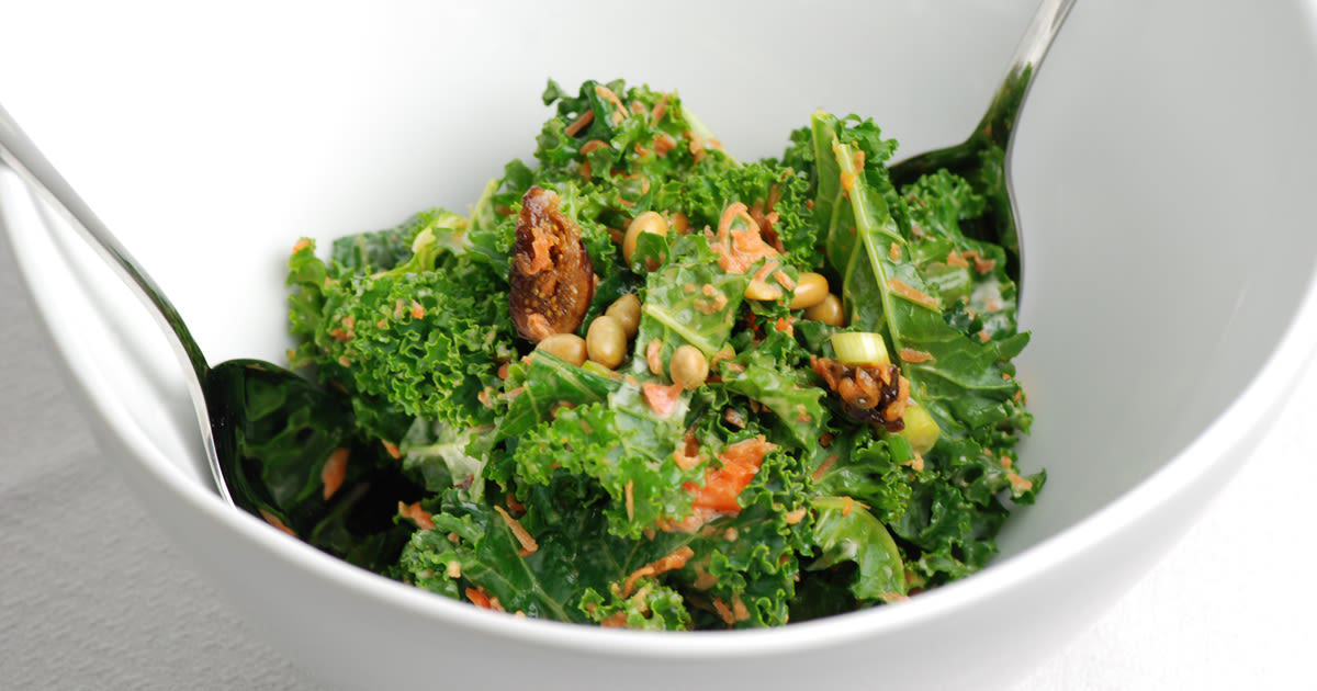 bowl of kale salad