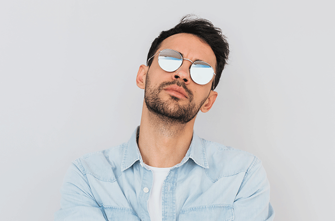 reflected sunglasses