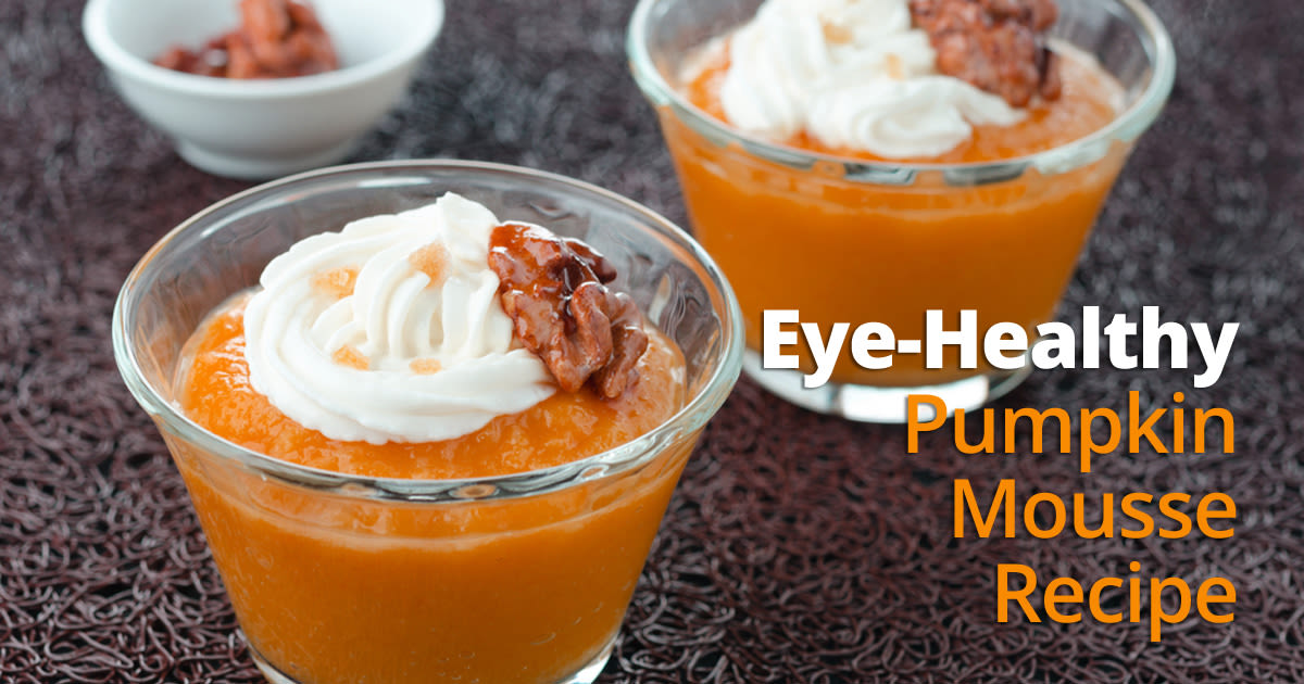 bowl of eye healthy pumpkin mousse