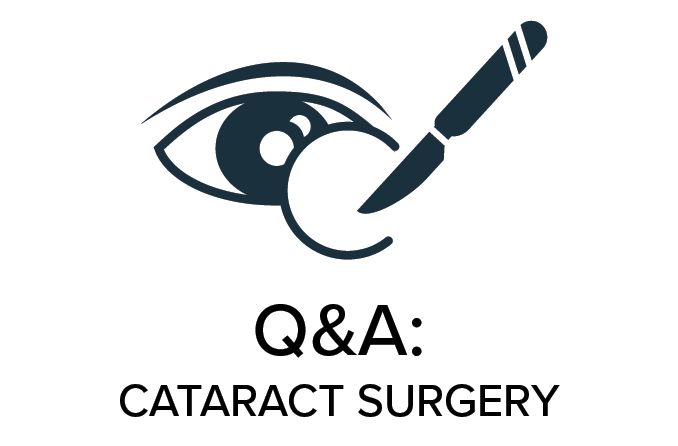 cataract surgery eyeball and knife illustration