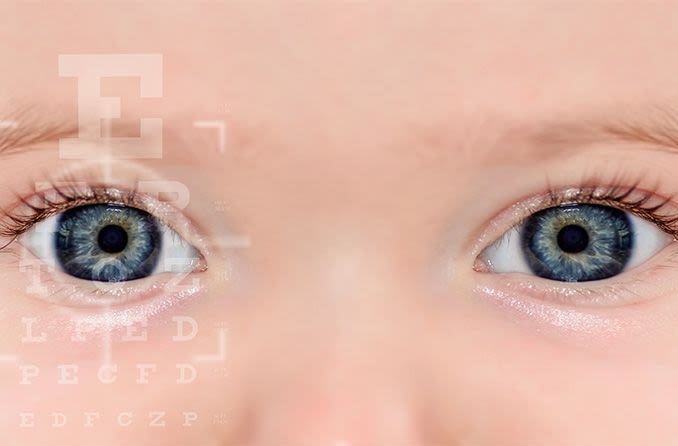 closeup of baby's eyes