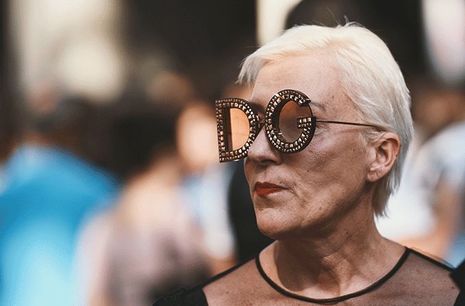 woman wearing a pair of dolce & gabbana sunglasses