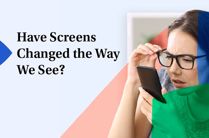 infographic header on screens and vision