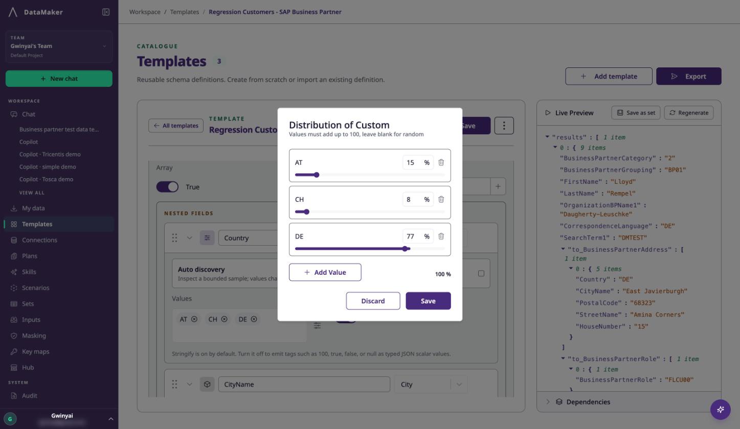 Weighting country values in a Custom field
