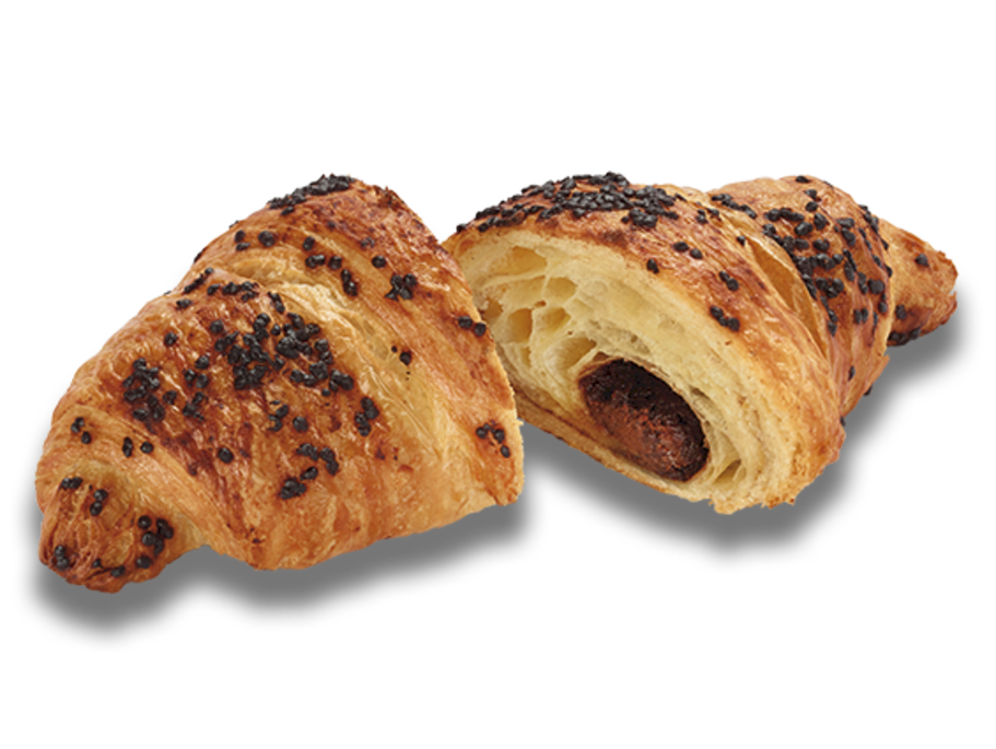Butter-Croissant mit Schokocreme