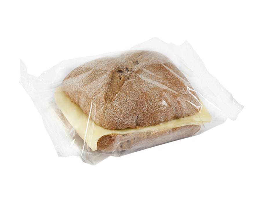 Belegtes Roggenbrötchen mit Gouda