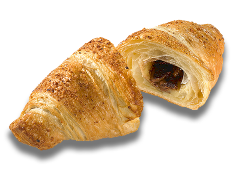 XL Butter-Croissant mit Nuss-Nougatcreme