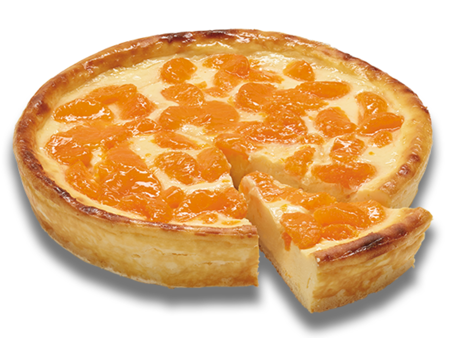 Rahm-Käsekuchen mit Mandarinenauflage