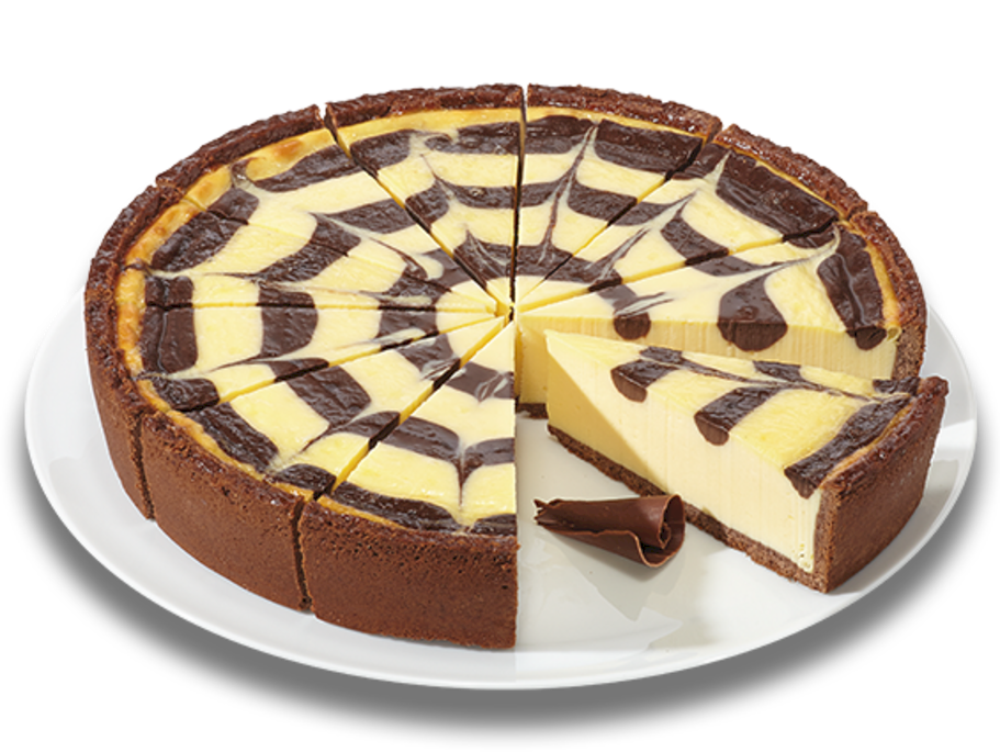 Premium Zebra-Rahm-Käse-Kuchen