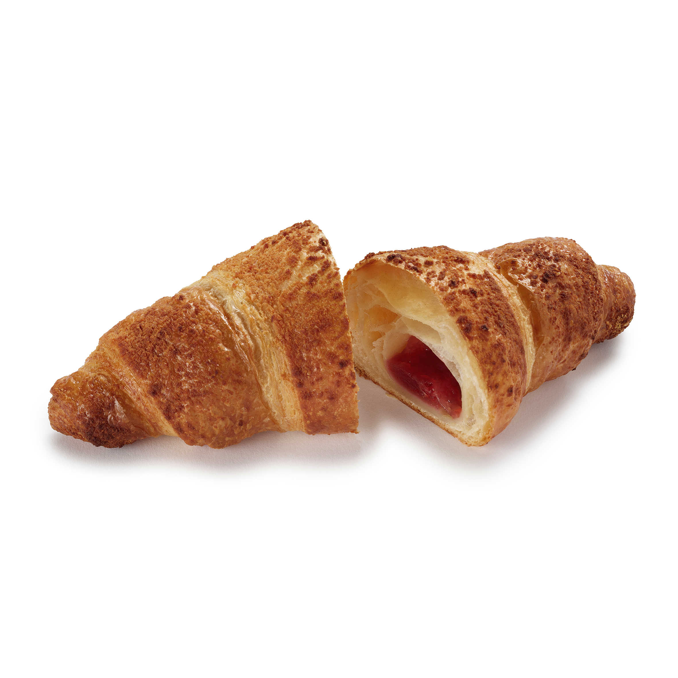 Butter-Croissant mit Erdbeerfüllung
