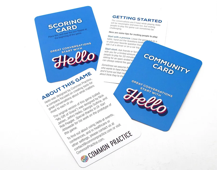Cards from the Hello game