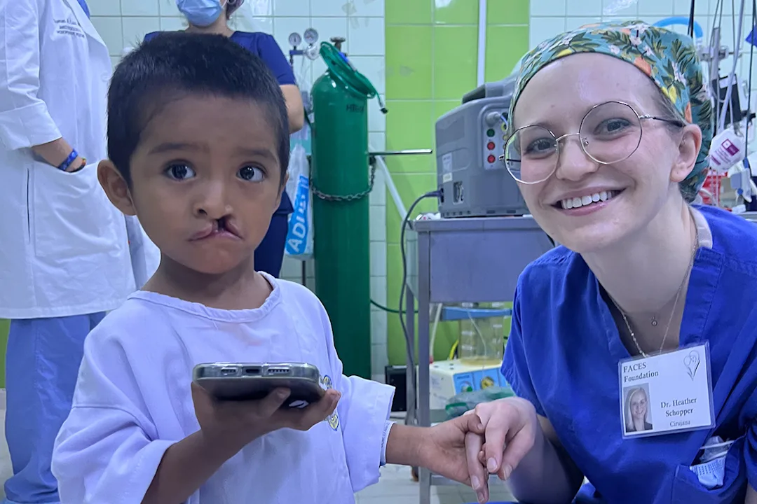 Dr. Jessyka Lighthall and Dr. Heather Schopper, pictured, in Peru, cleft lip and palate surgeries for patients in need.