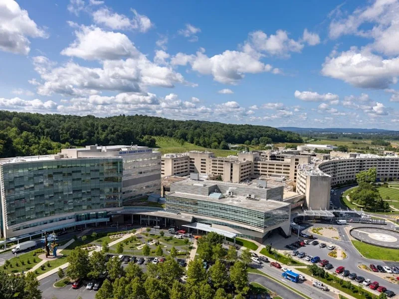 Aerial view of Penn State Health Milton S. Hershey Medical Center