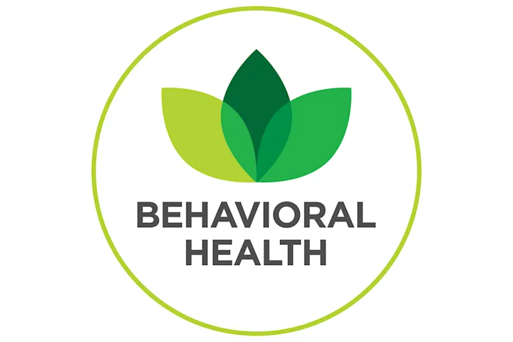 Behavioral Health with a flower logo in a circle