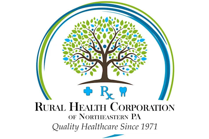 Rural Heatlh Corporation of Northeastern PA, Quality Healthcare Since 1971; above text is a leafy tree with medical icons