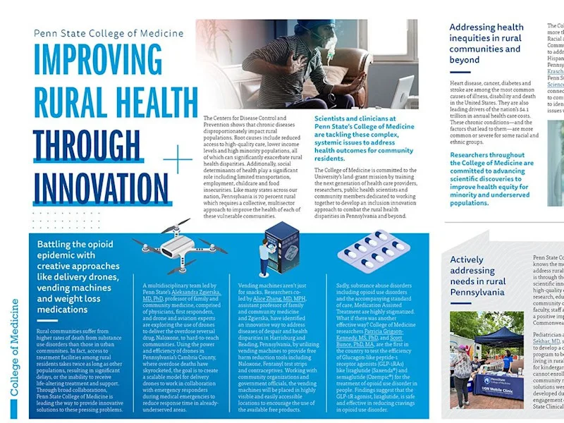 Image of a page from Penn State Research Magazine