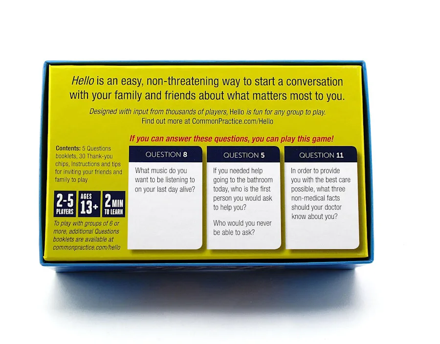 The back of the Hello game box
