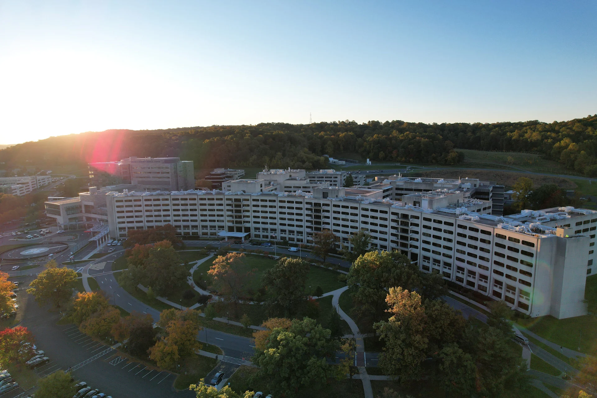 Sunrise over the college of medicine