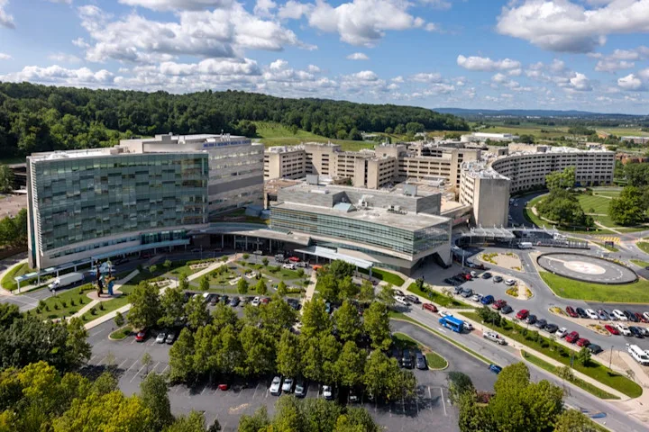 Aerial view of Penn State Health Milton S. Hershey Medical Center