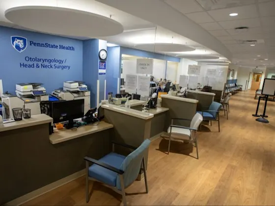 Otolaryngology clinic office space check in windows