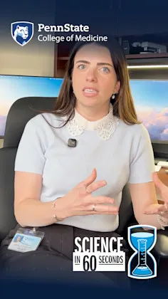 Thumbnail image of Ariane Levesque from a YouTube Short with Science in 60 Seconds branding