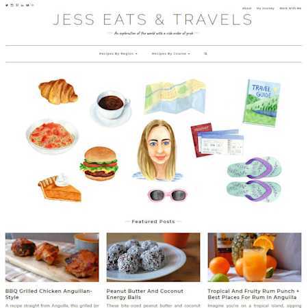 Jess eats and travel - website illustration