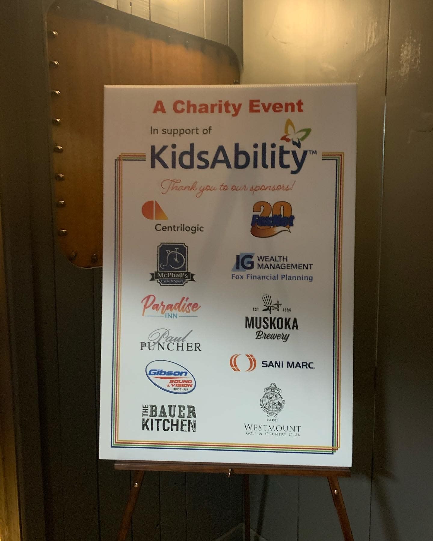 Kidsability poster of  supporters