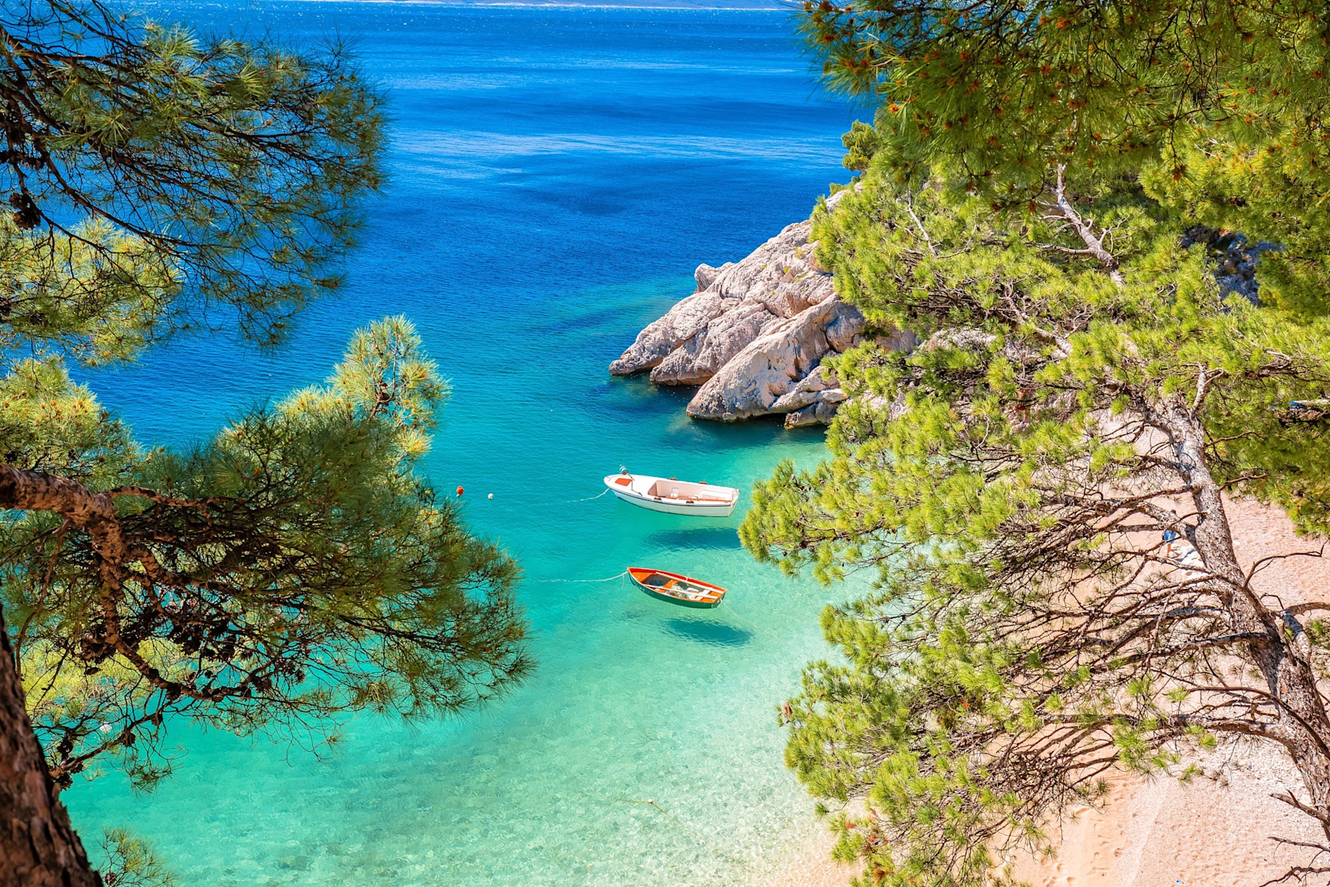 Bay at Makarska Riviera in Croatia 
