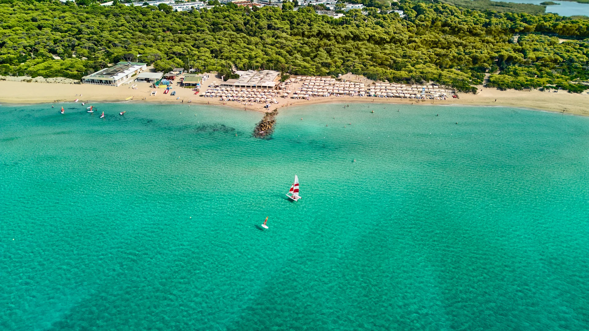 aerial view of the beach and sea at the ROBINSON APULIA