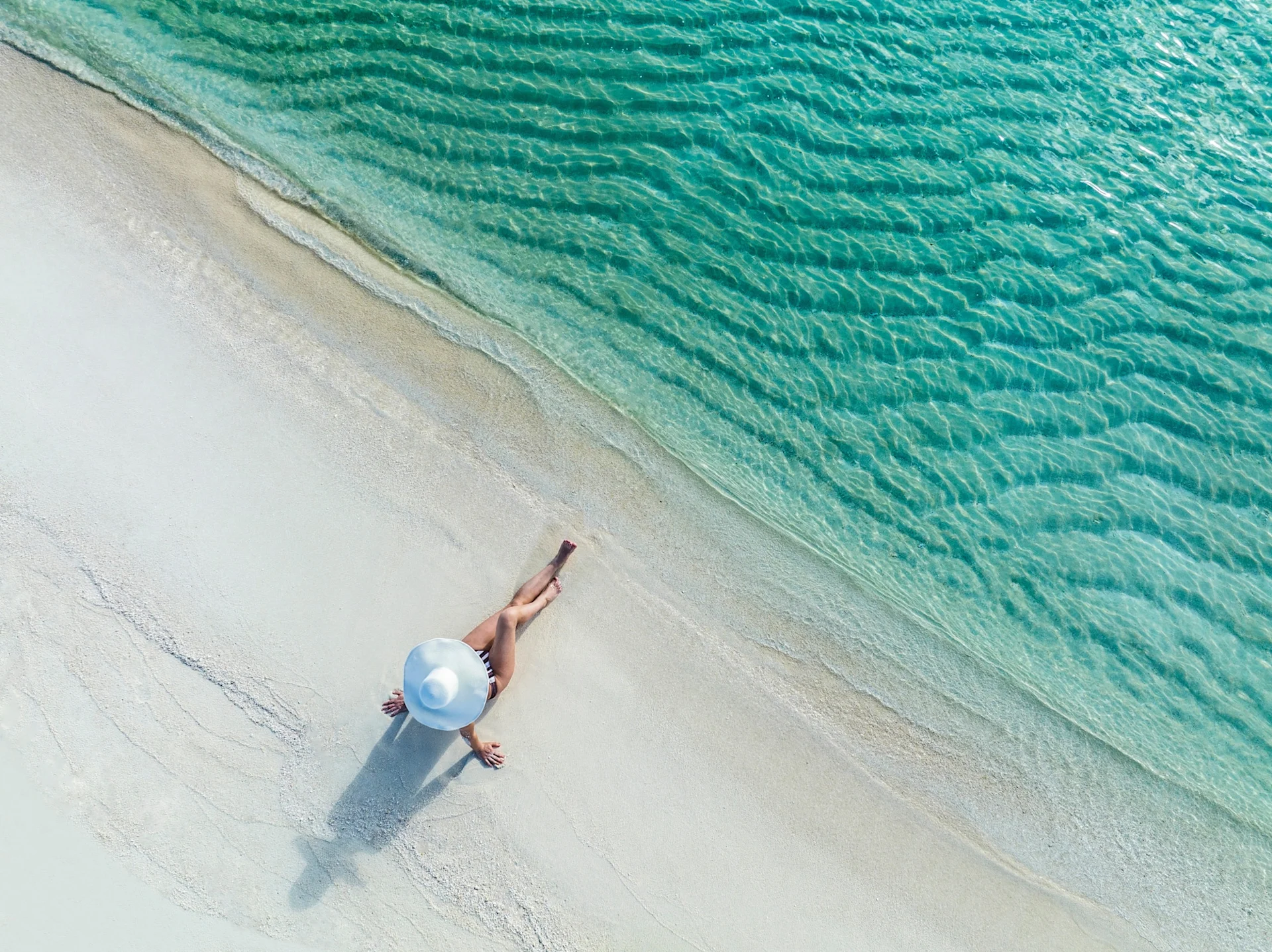 woman sitting at the Beach