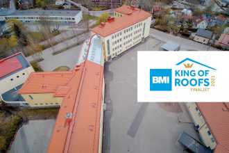 IMG - Kattava Oy - Nummenpaka-koulu - King of Roofs 2021 Logo - 1620 px / 1080 px
