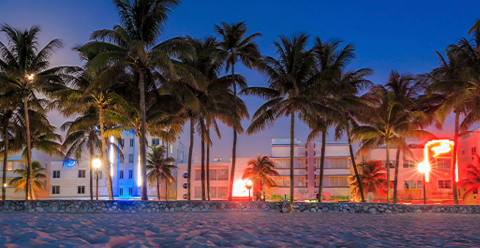 Une plage à Miami.